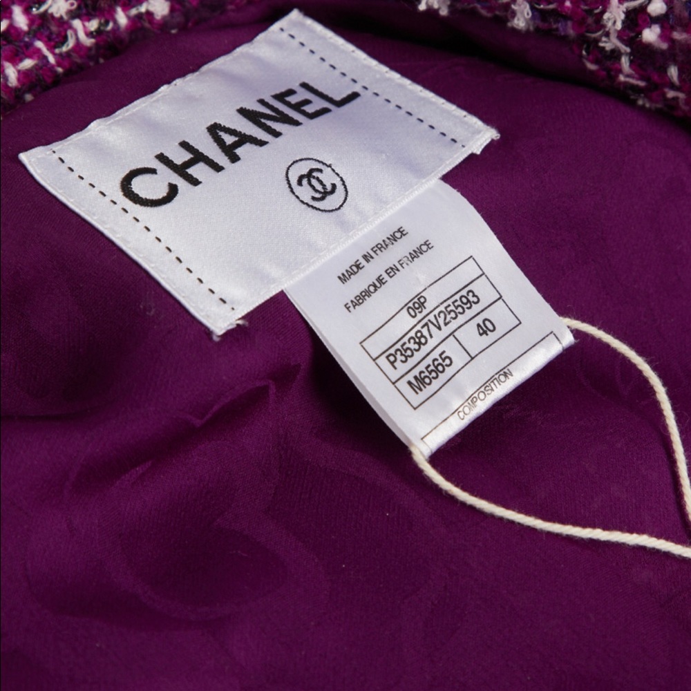 CHANEL Tweed Pearls Jacket Coat size 40/4 CHIC! - Picture 5 of 11